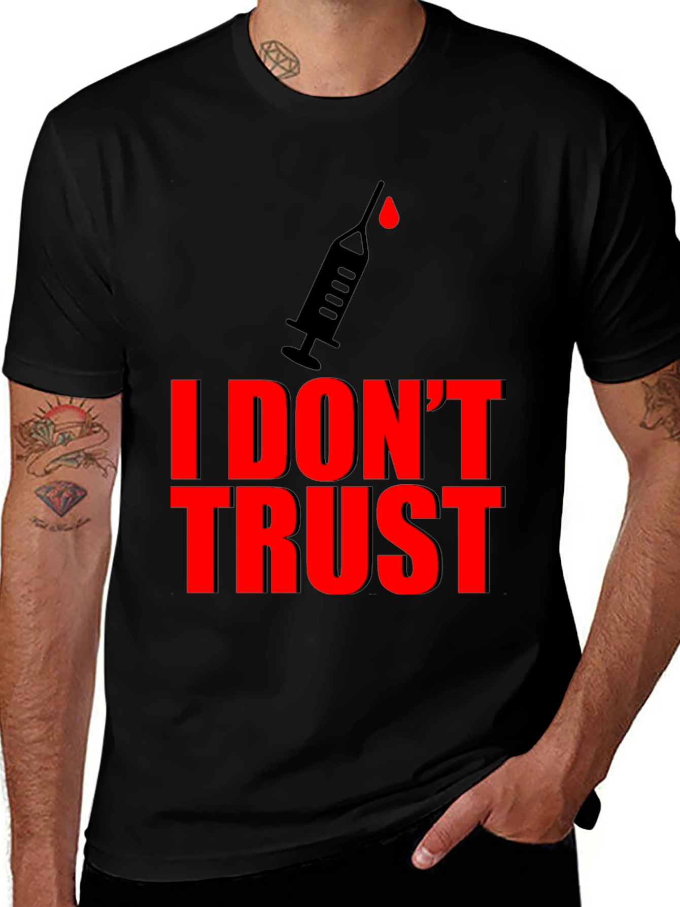 I Dont Trust Graphic Tee - Conspiracy Statement T-Shirt
