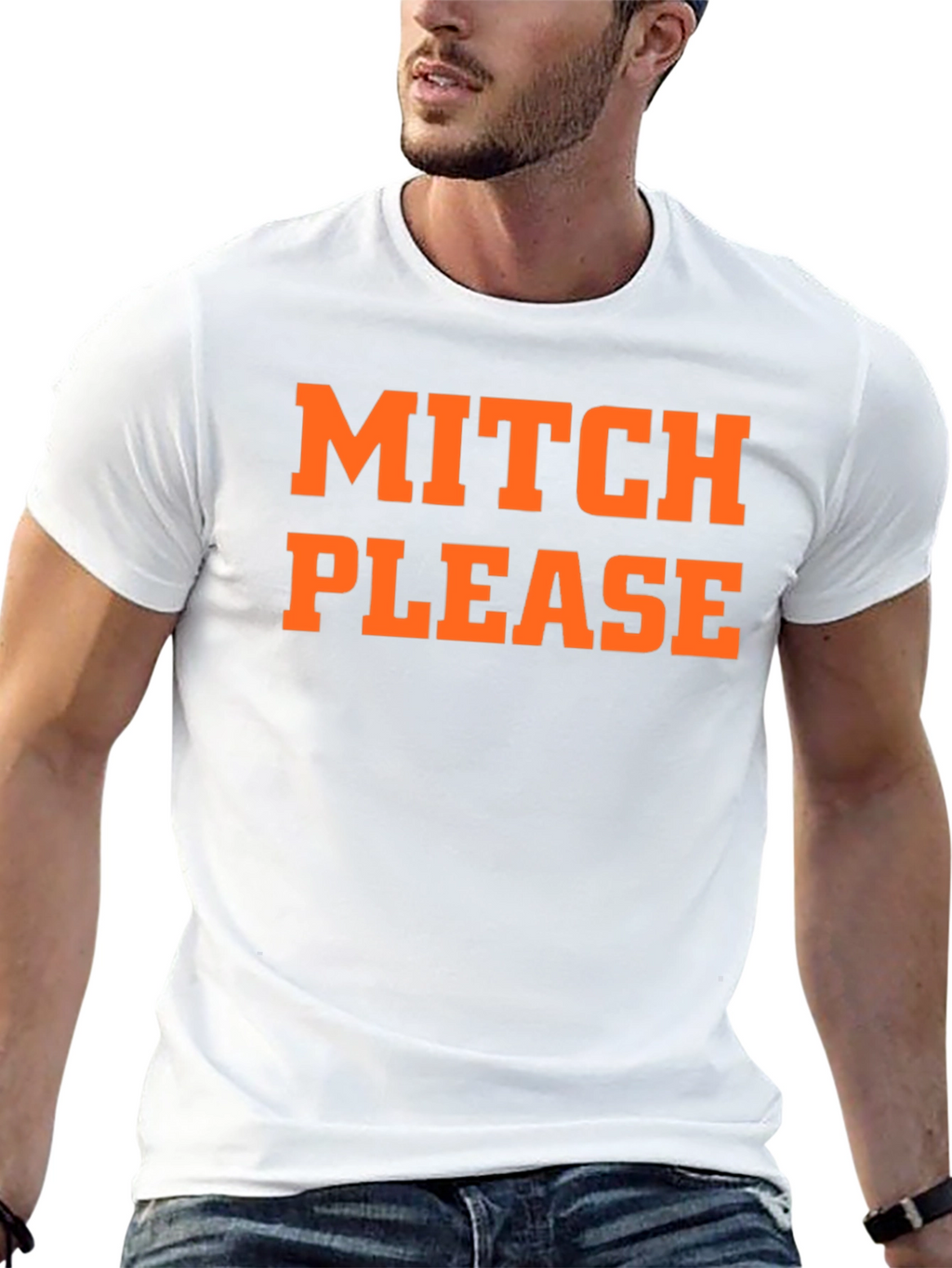 Mitch Please Graphic Tee - Trendy Slogan T-Shirt