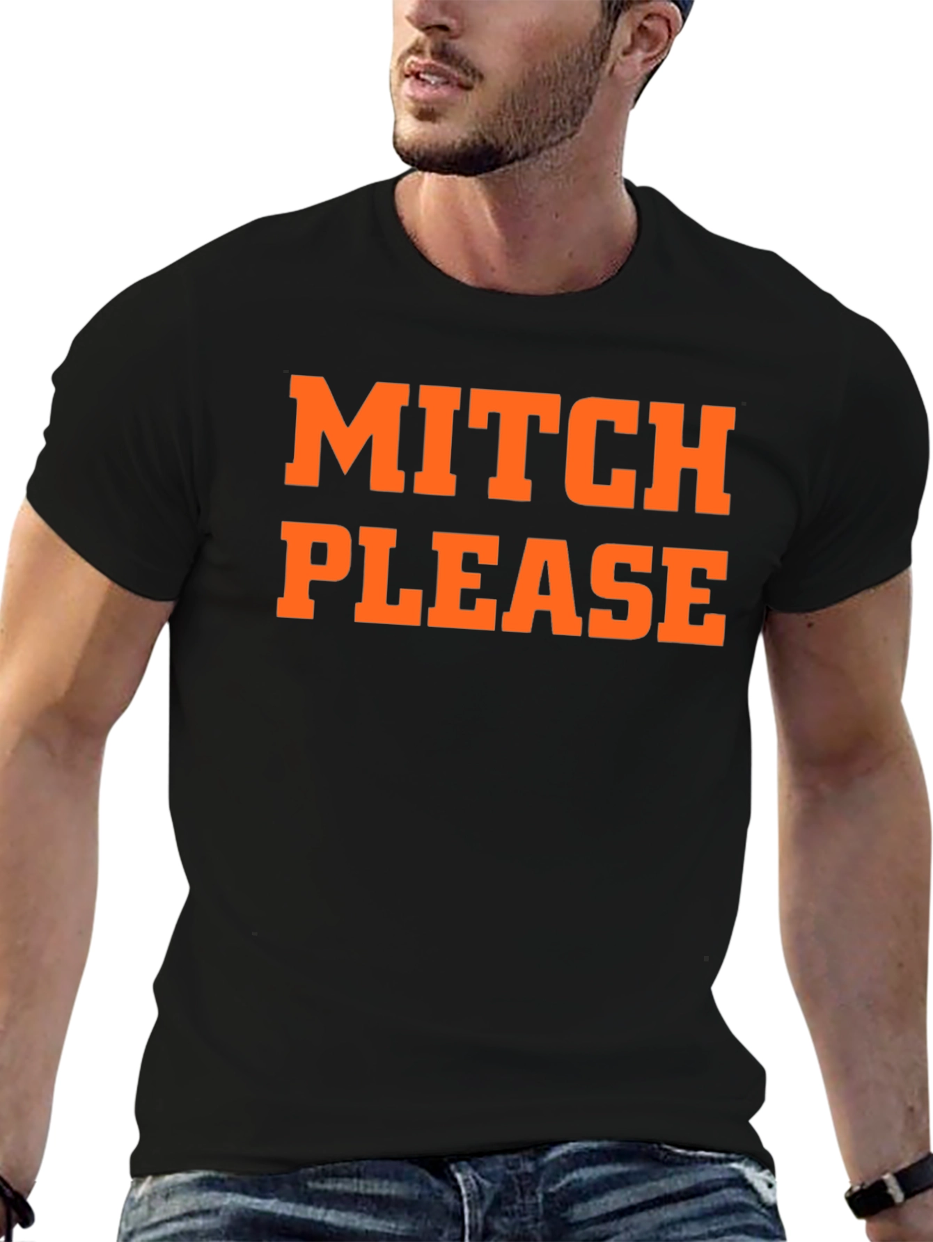 Mitch Please Graphic Tee - Trendy Slogan T-Shirt