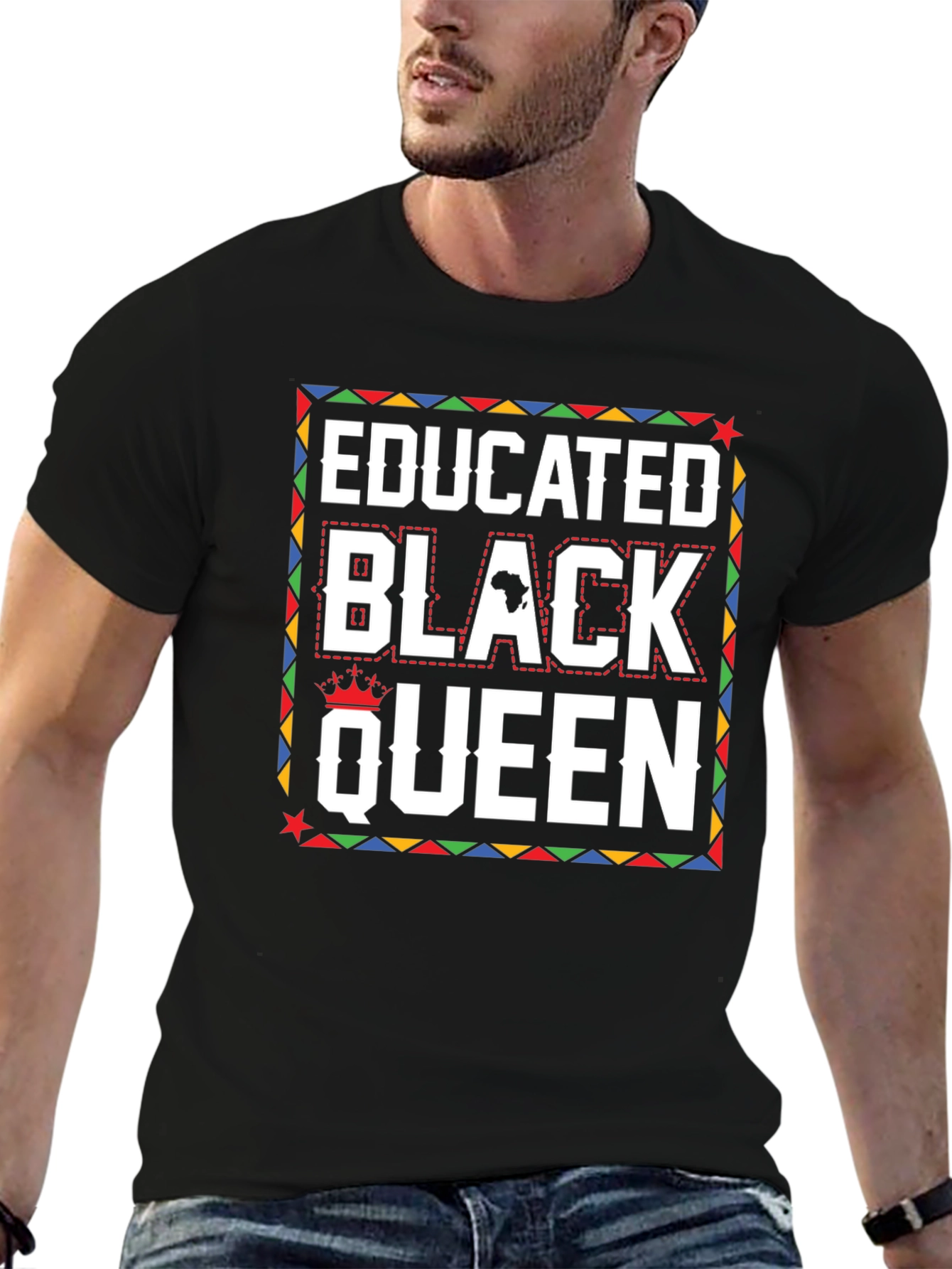 Educated Black Queen Graphic T-Shirt