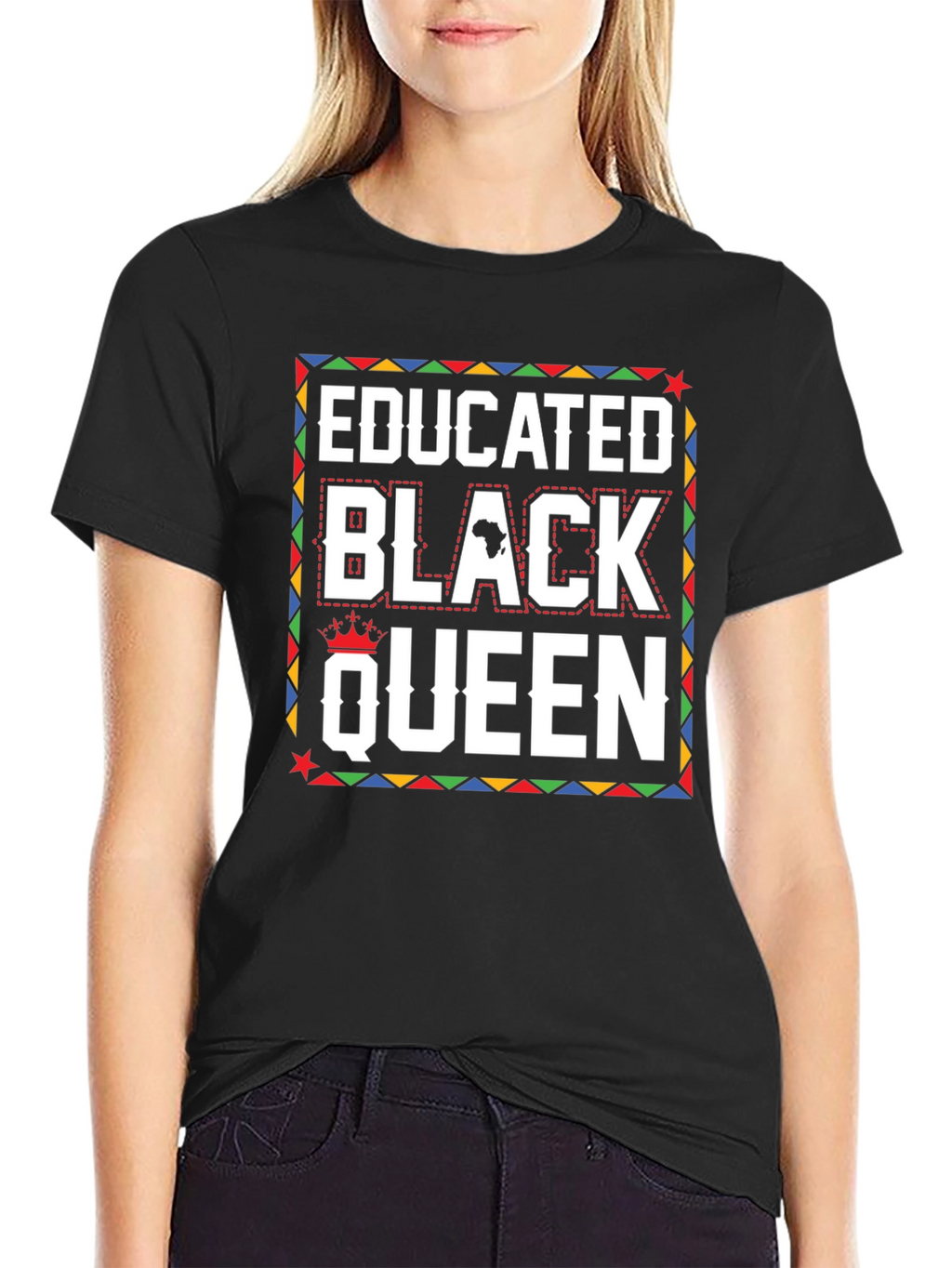 Educated Black Queen Graphic T-Shirt
