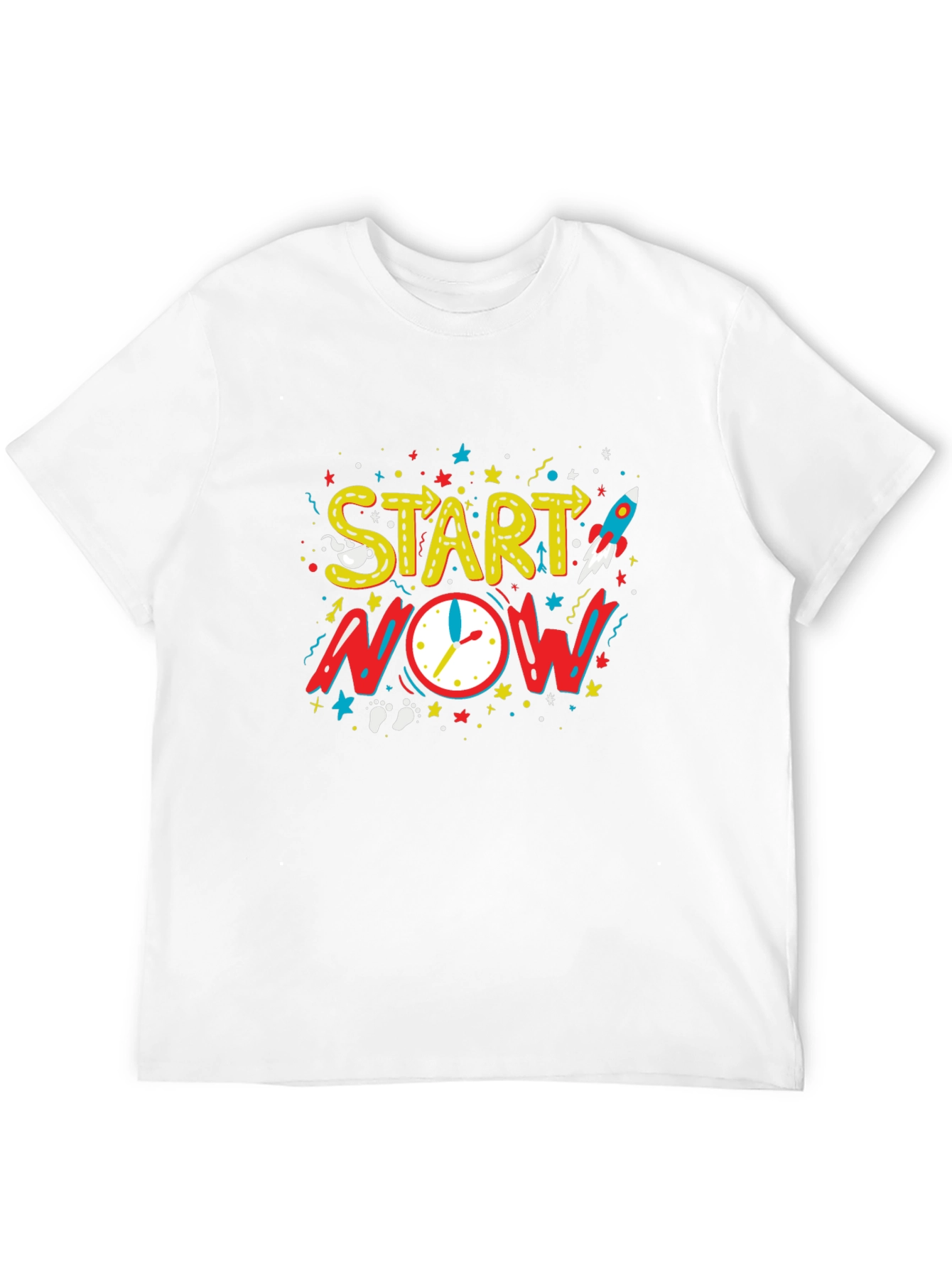 Start Now Graphic Tee - Motivational Black T-Shirt
