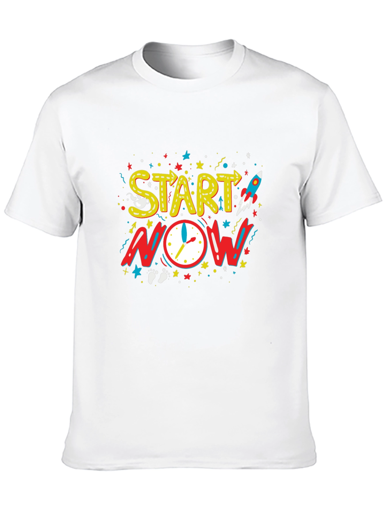 Start Now Graphic Tee - Motivational Black T-Shirt