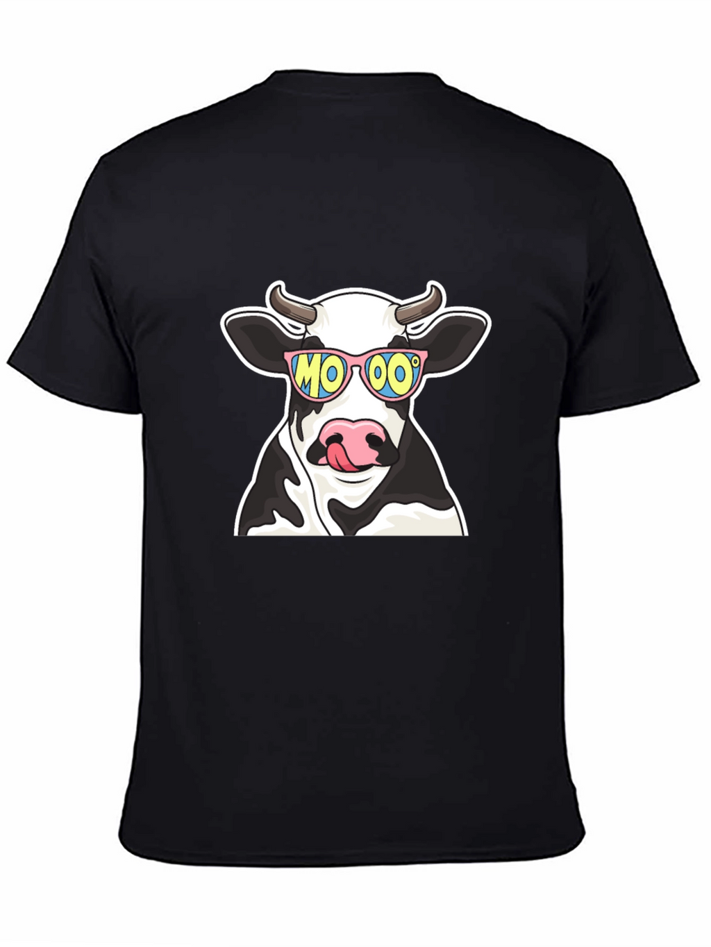 Cool Cow MOOO T-Shirt - Black Cotton Tee
