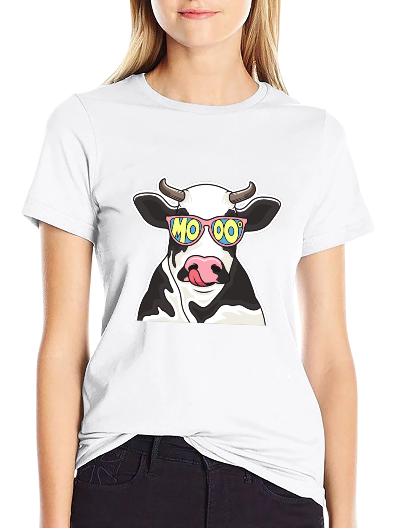 Cool Cow MOOO T-Shirt - Black Cotton Tee