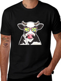 Cool Cow MOOO T-Shirt - Black Cotton Tee