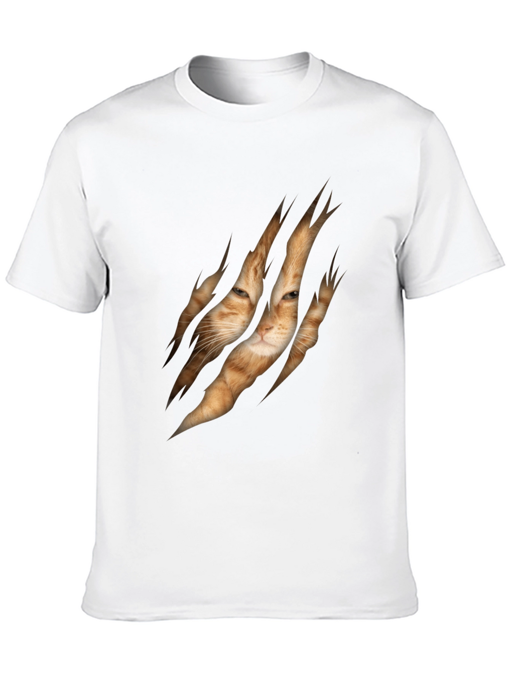 Cat Rip Graphic Tee - Unique Animal Lover T-Shirt