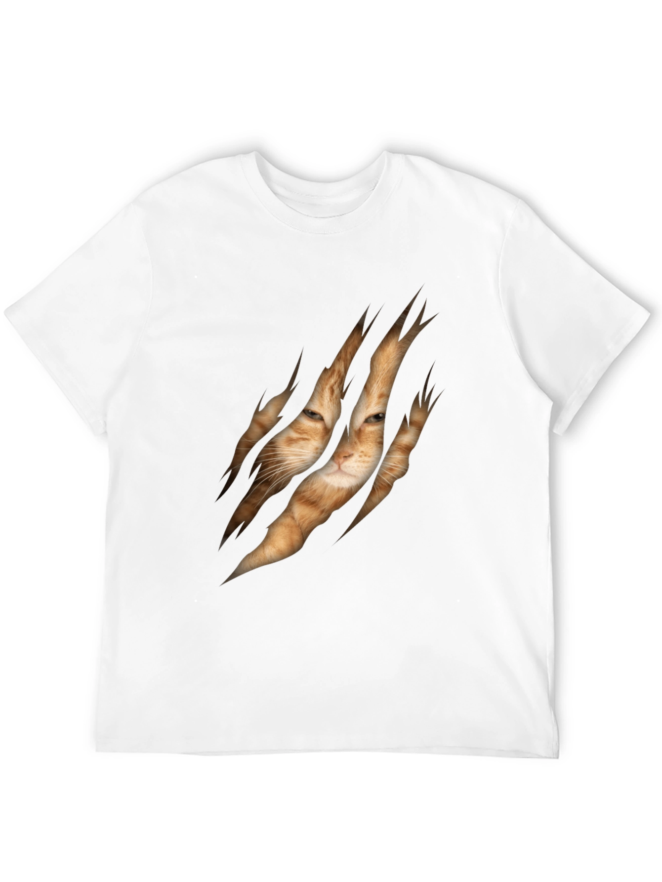 Cat Rip Graphic Tee - Unique Animal Lover T-Shirt
