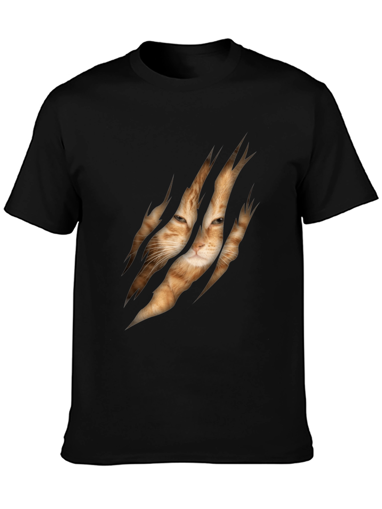 Cat Rip Graphic Tee - Unique Animal Lover T-Shirt