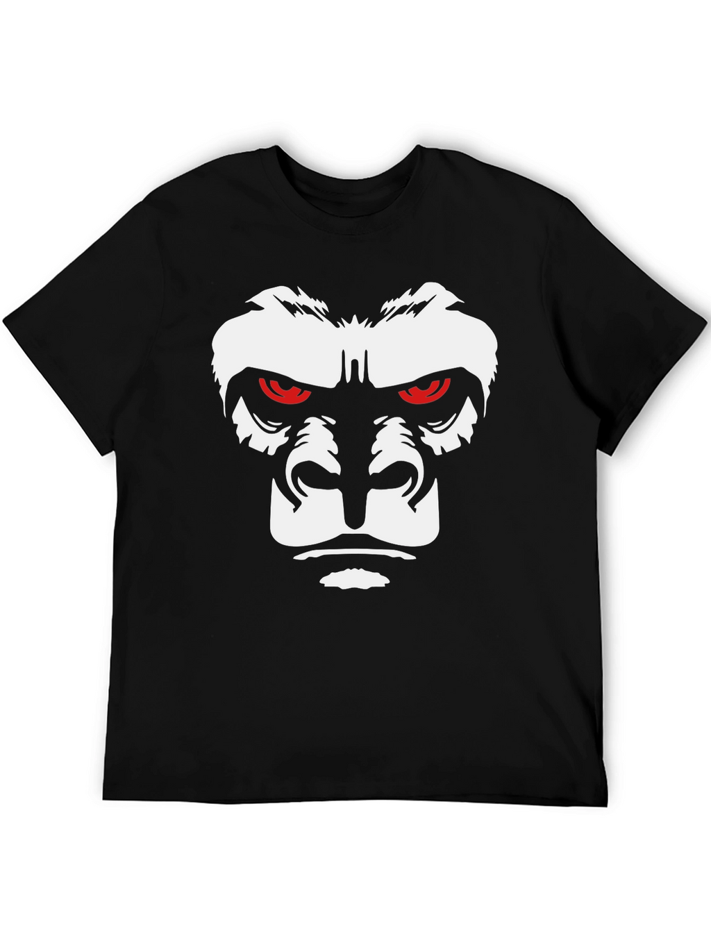 Gorilla Face Graphic Tee - Bold Black T-Shirt