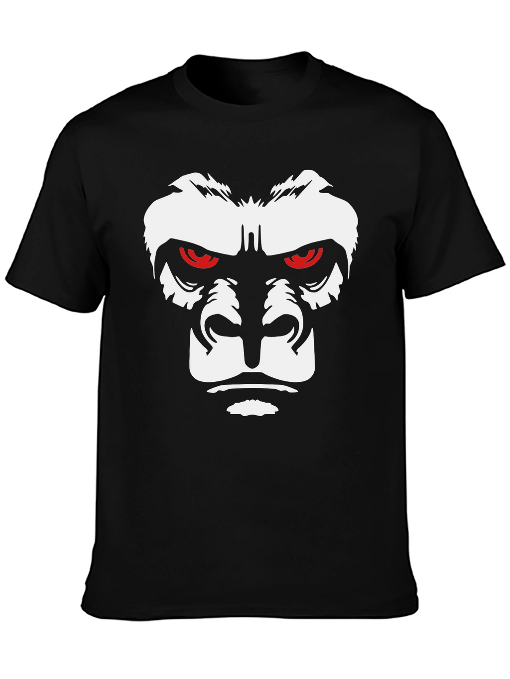 Gorilla Face Graphic Tee - Bold Black T-Shirt