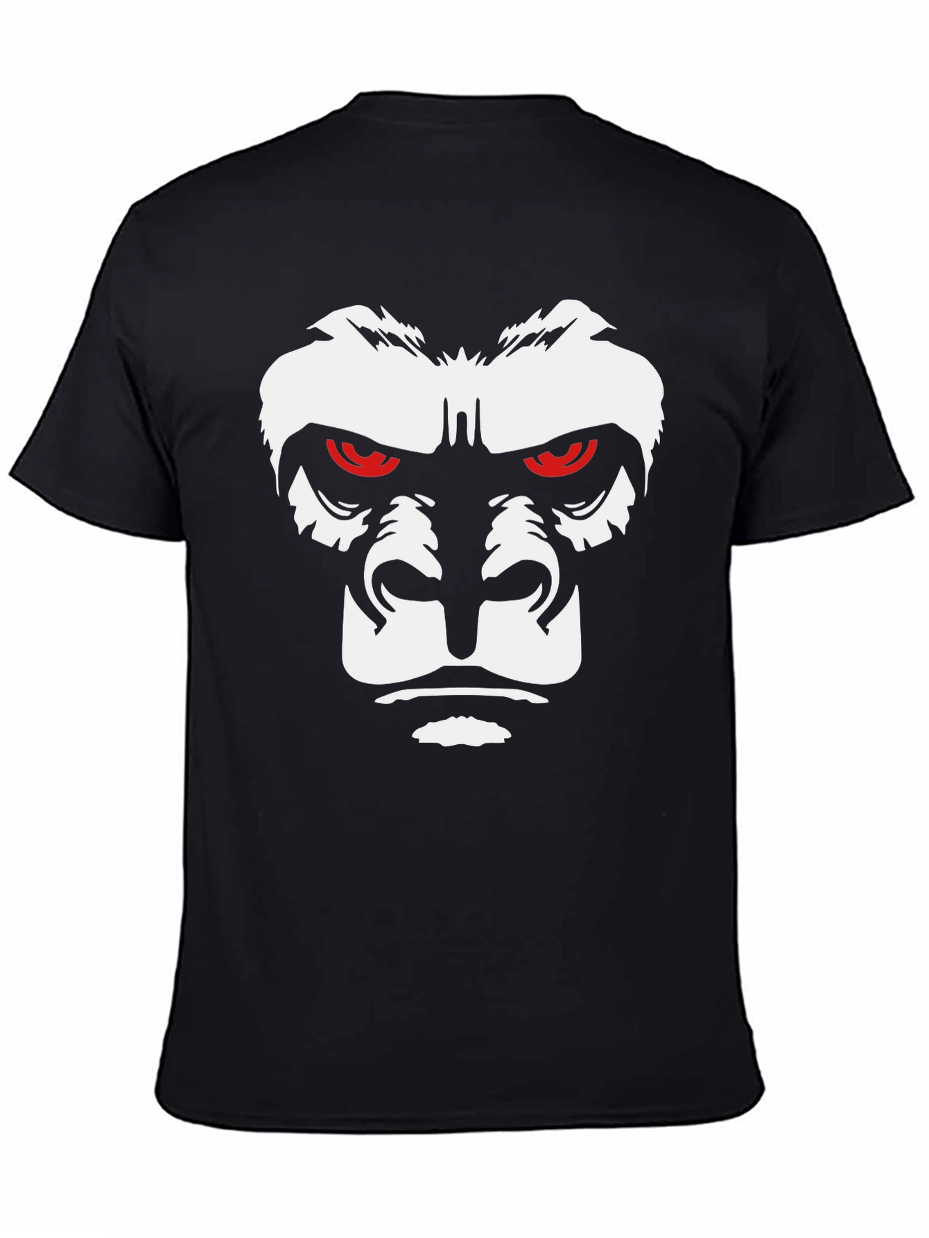 Gorilla Face Graphic Tee - Bold Black T-Shirt