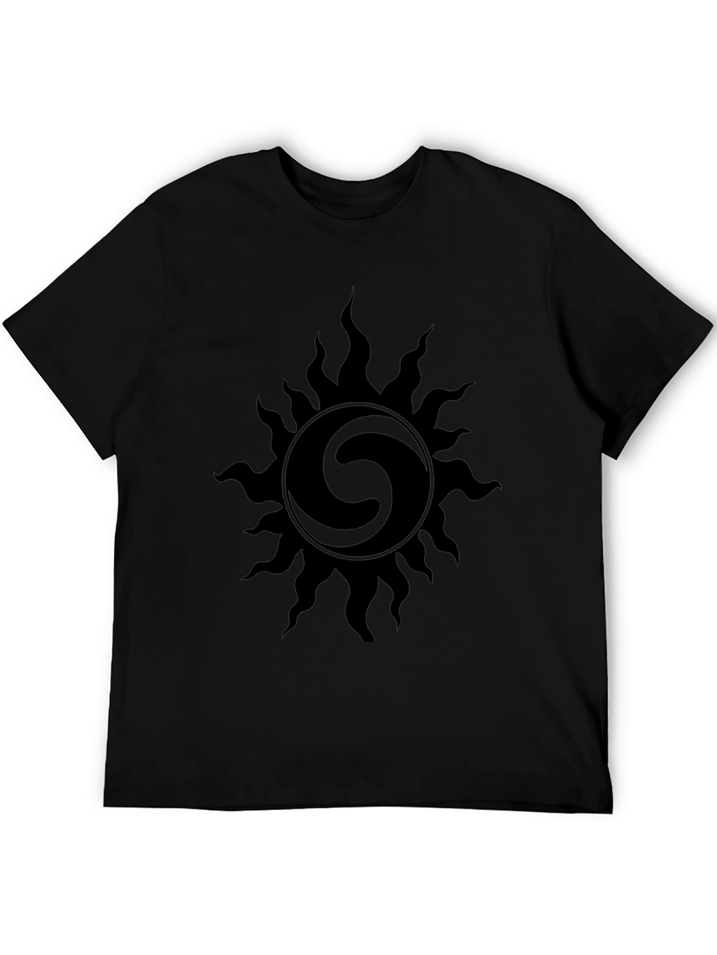 Black Sun Graphic Tee - Stylish Mens T-Shirt