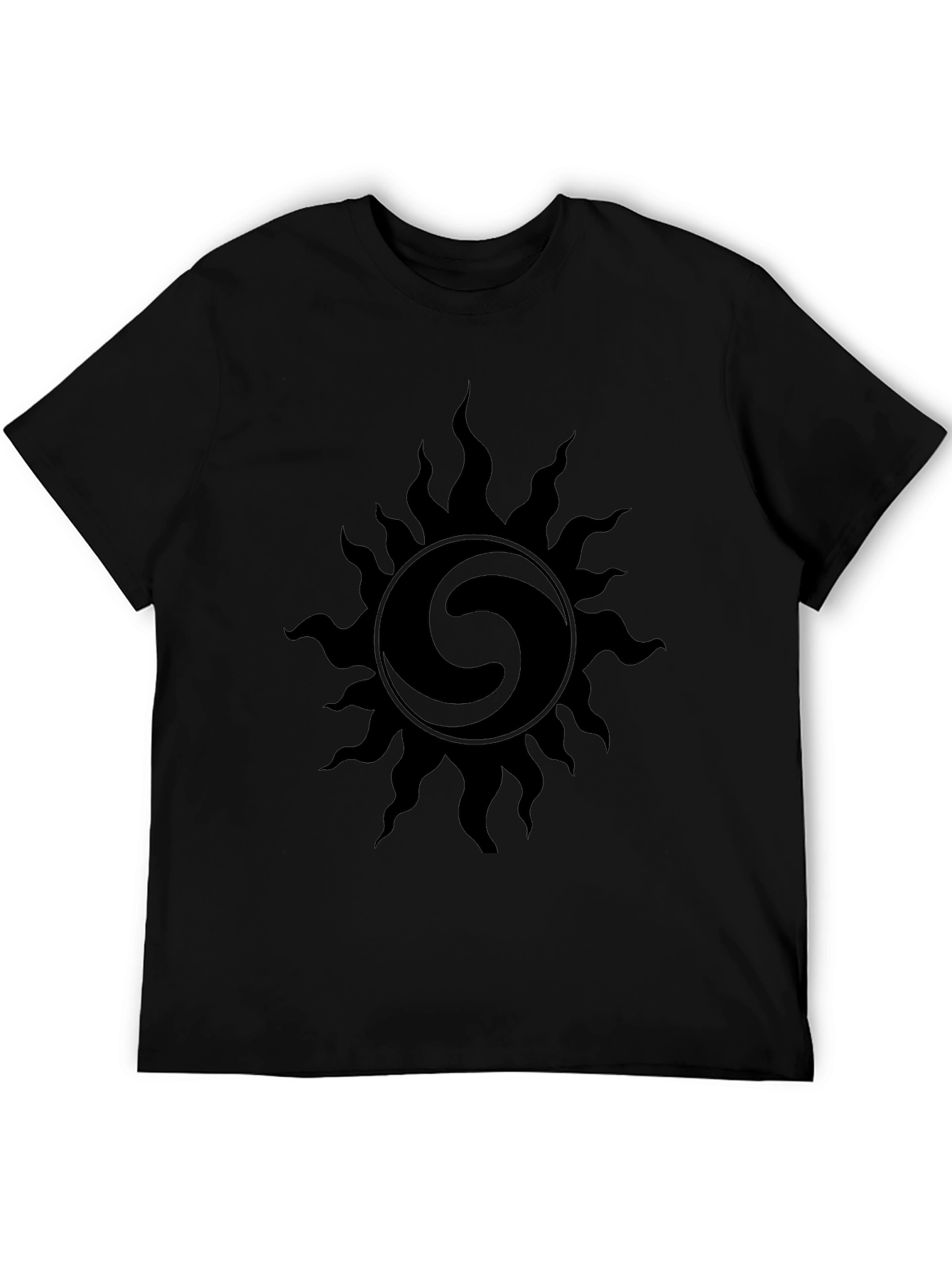Black Sun Graphic Tee - Stylish Mens T-Shirt
