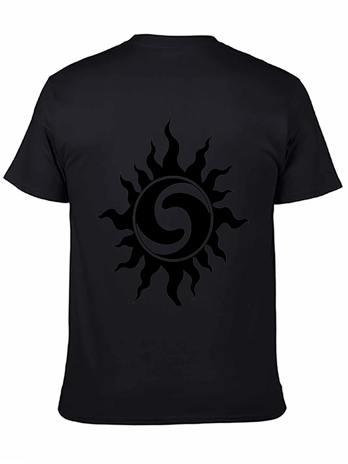 Black Sun Graphic Tee - Stylish Mens T-Shirt
