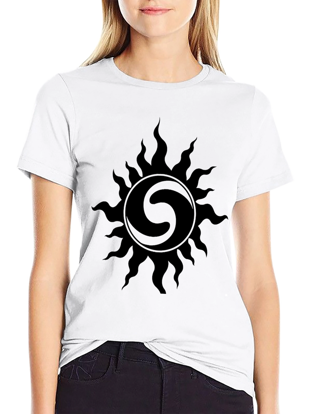 Black Sun Graphic Tee - Stylish Mens T-Shirt