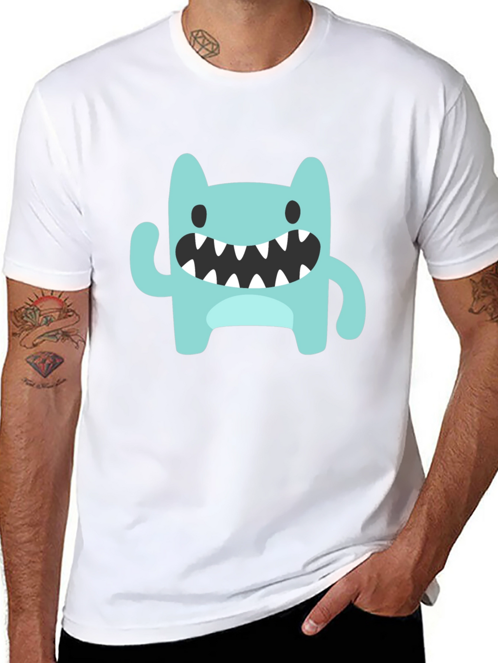 Monster Graphic Black Tee | Fun Casual Wear