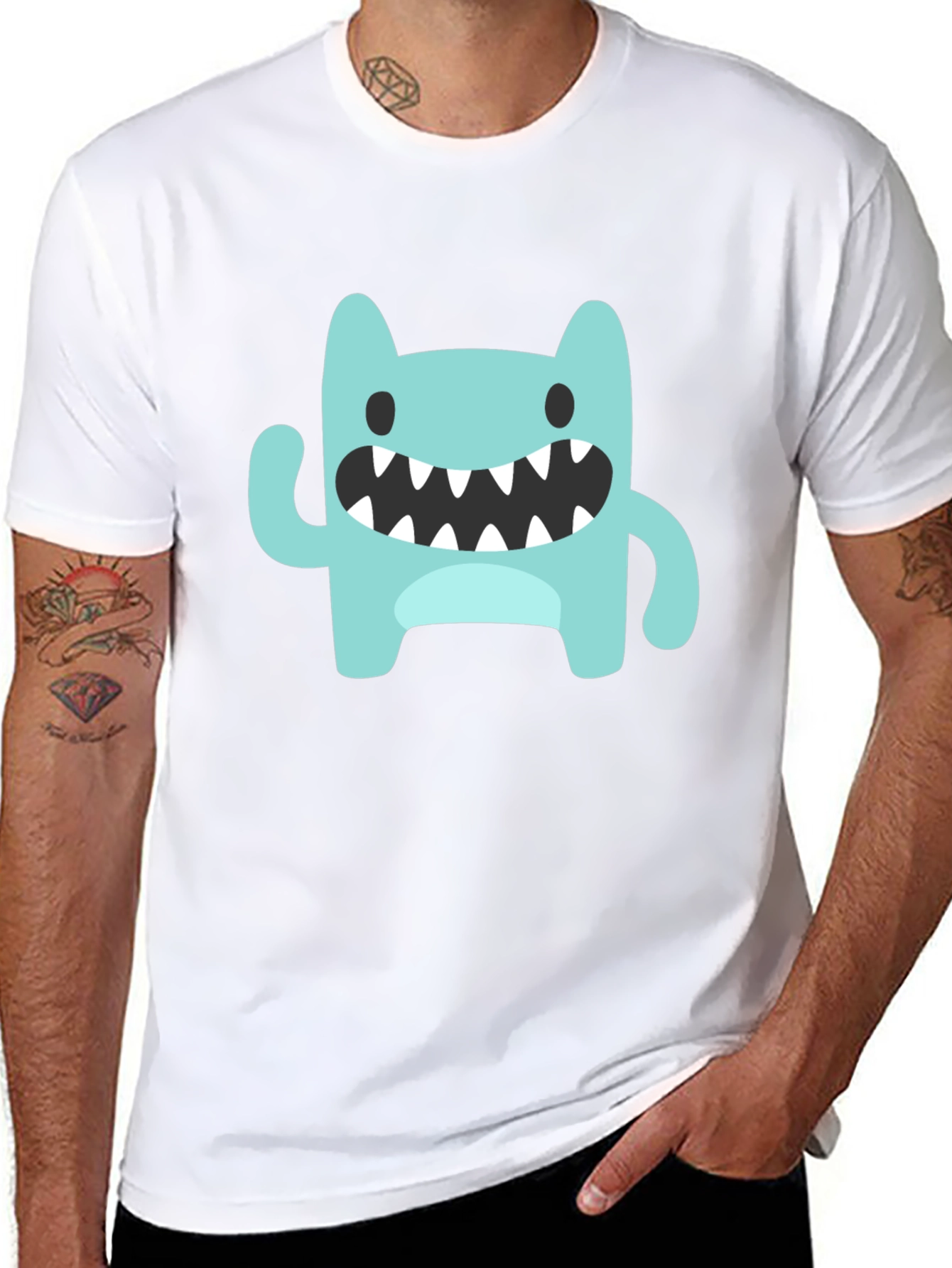 Monster Graphic Black Tee | Fun Casual Wear