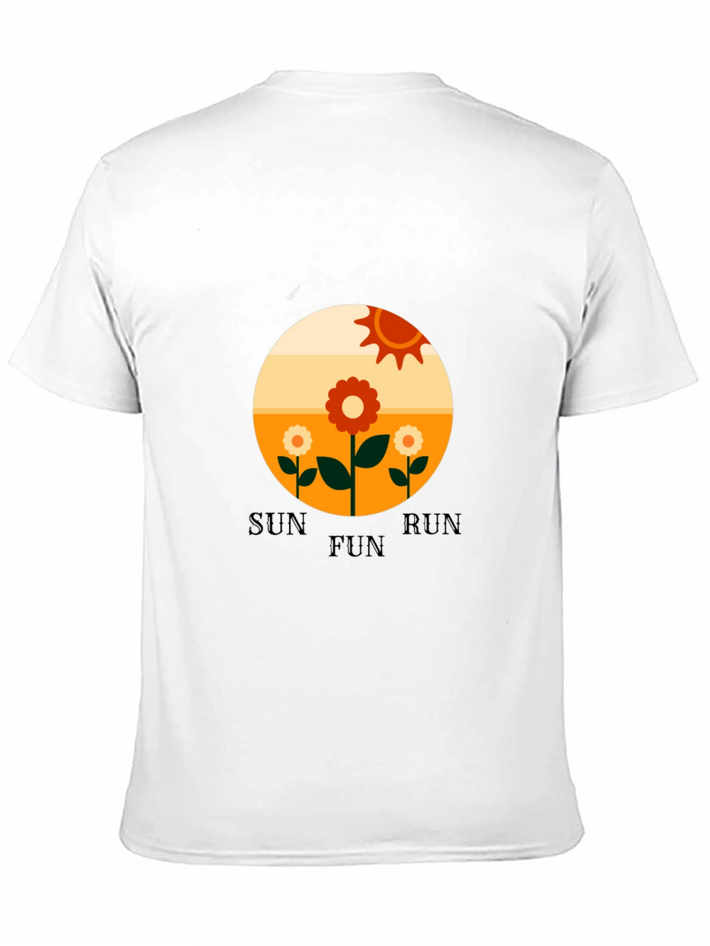 Retro Sun Run Fun Graphic Tee - Black