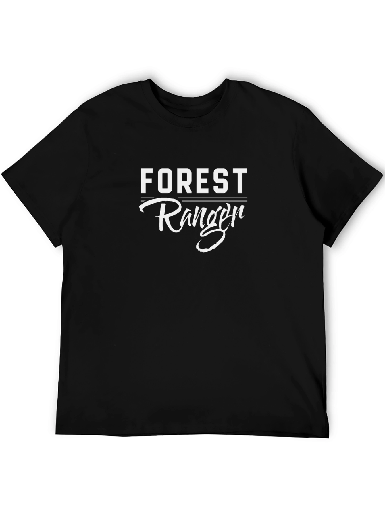 Forest Ranger Graphic T-Shirt - Black Casual Tee