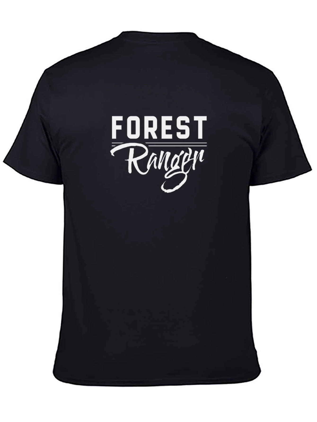 Forest Ranger Graphic T-Shirt - Black Casual Tee