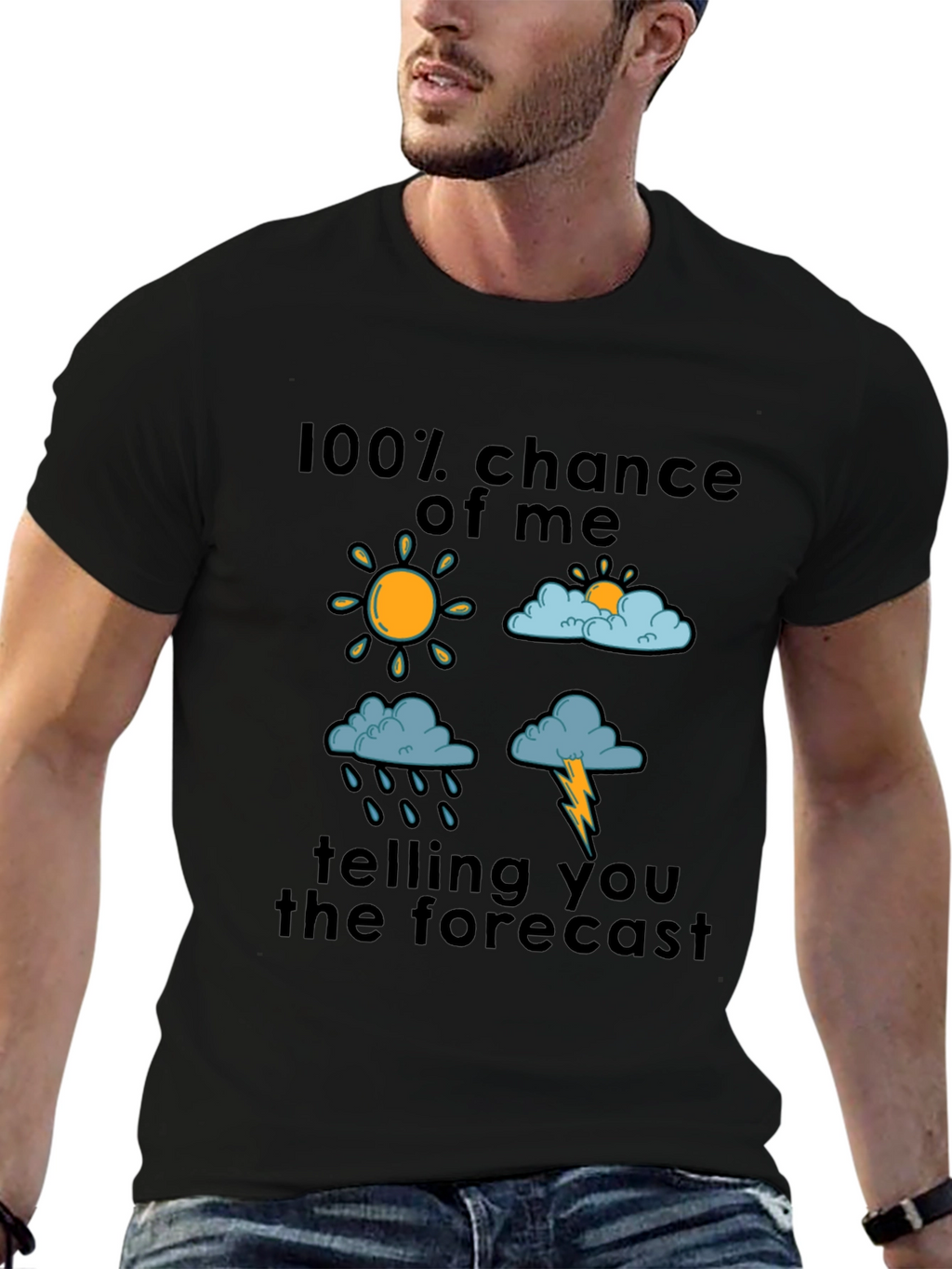 Funny Weather Forecast Graphic T-Shirt