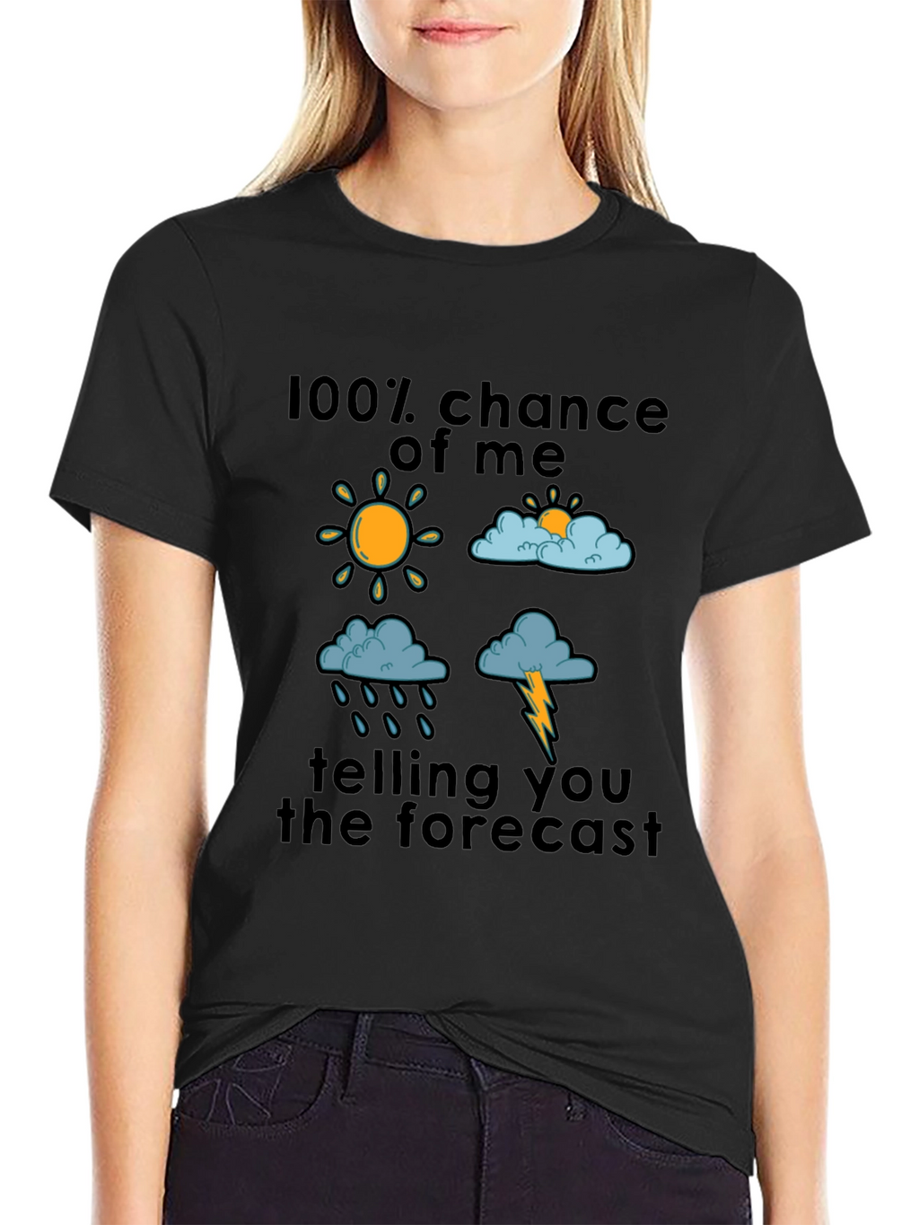 Funny Weather Forecast Graphic T-Shirt