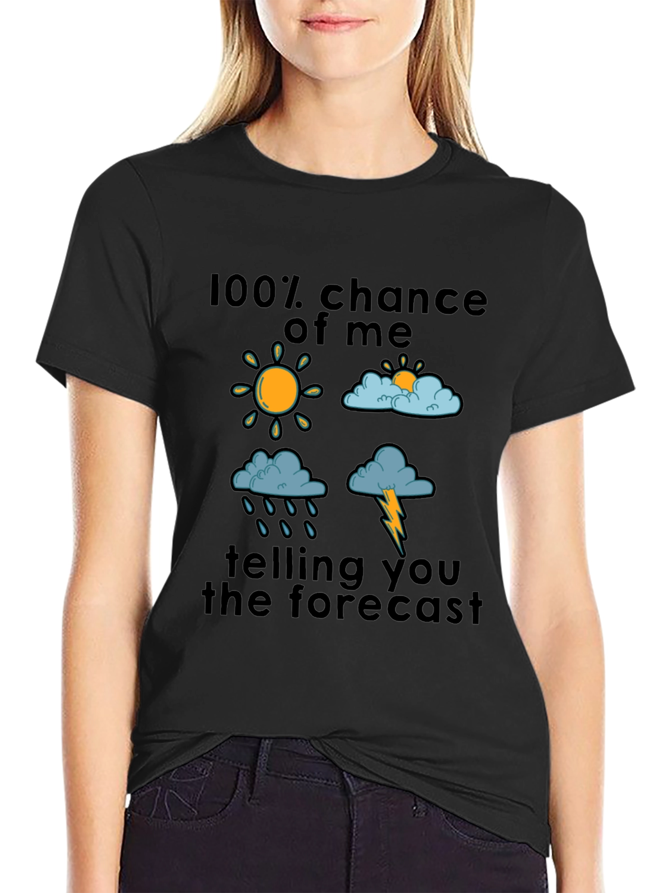 Funny Weather Forecast Graphic T-Shirt