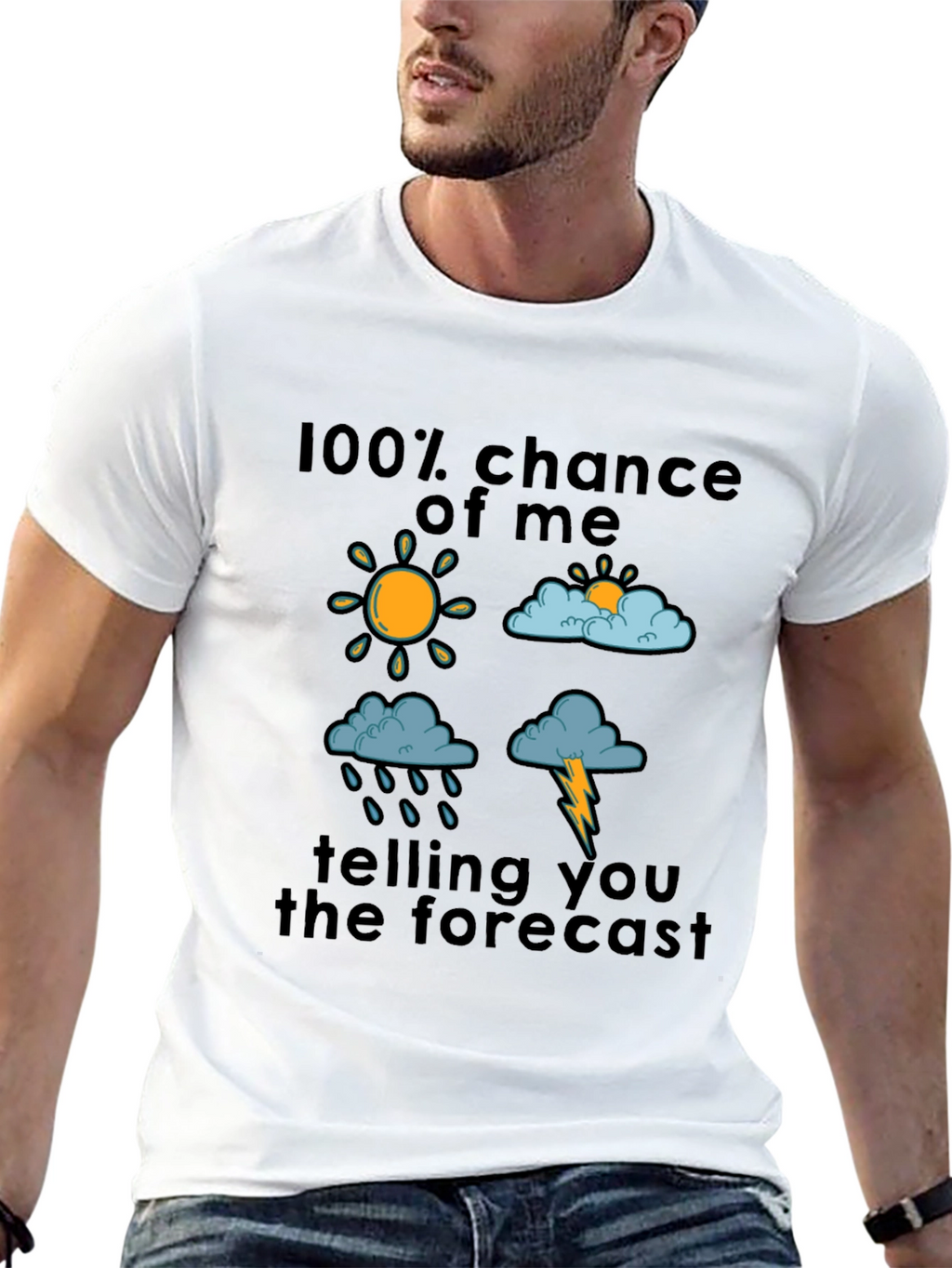 Funny Weather Forecast Graphic T-Shirt