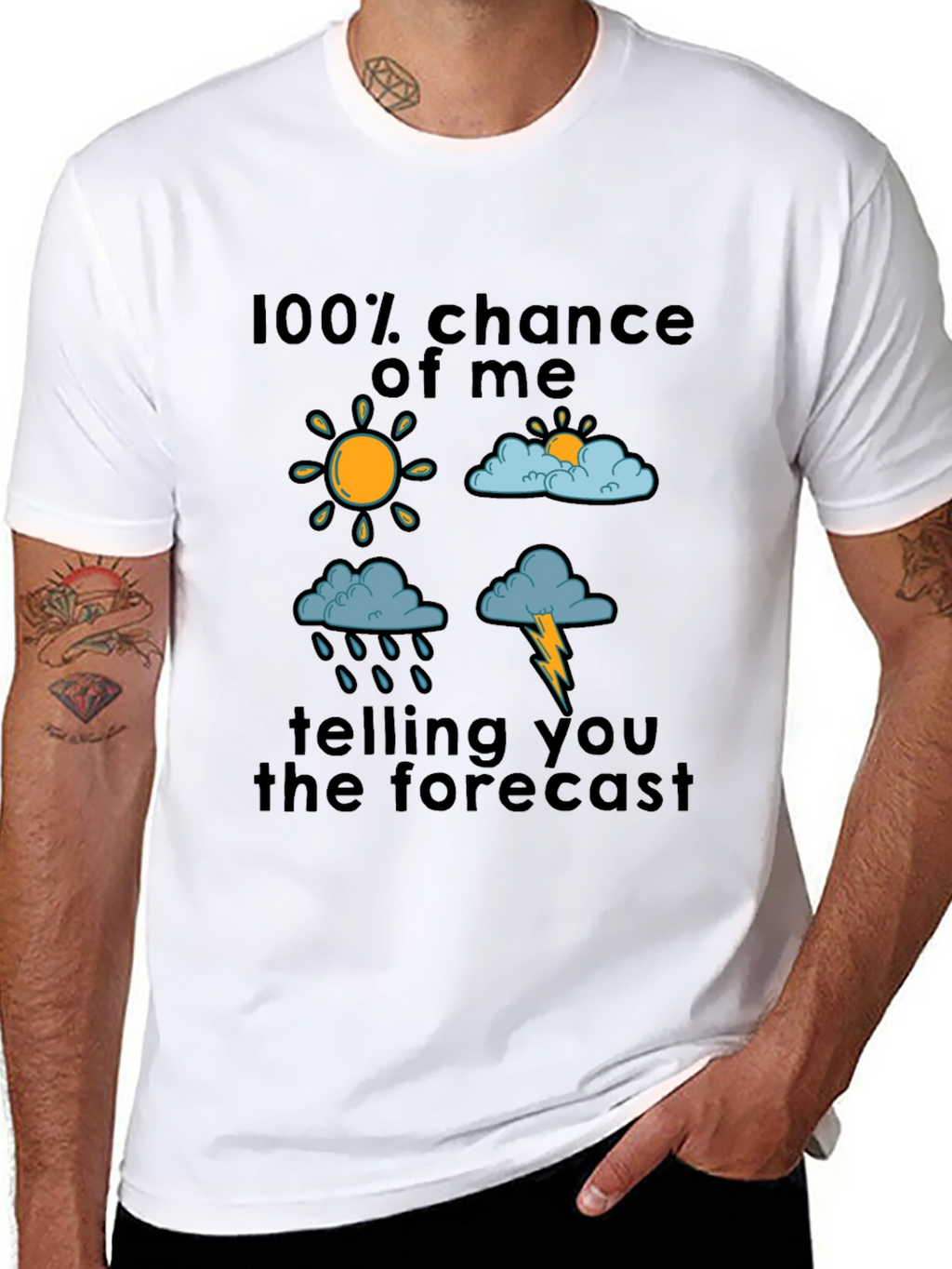 Funny Weather Forecast Graphic T-Shirt