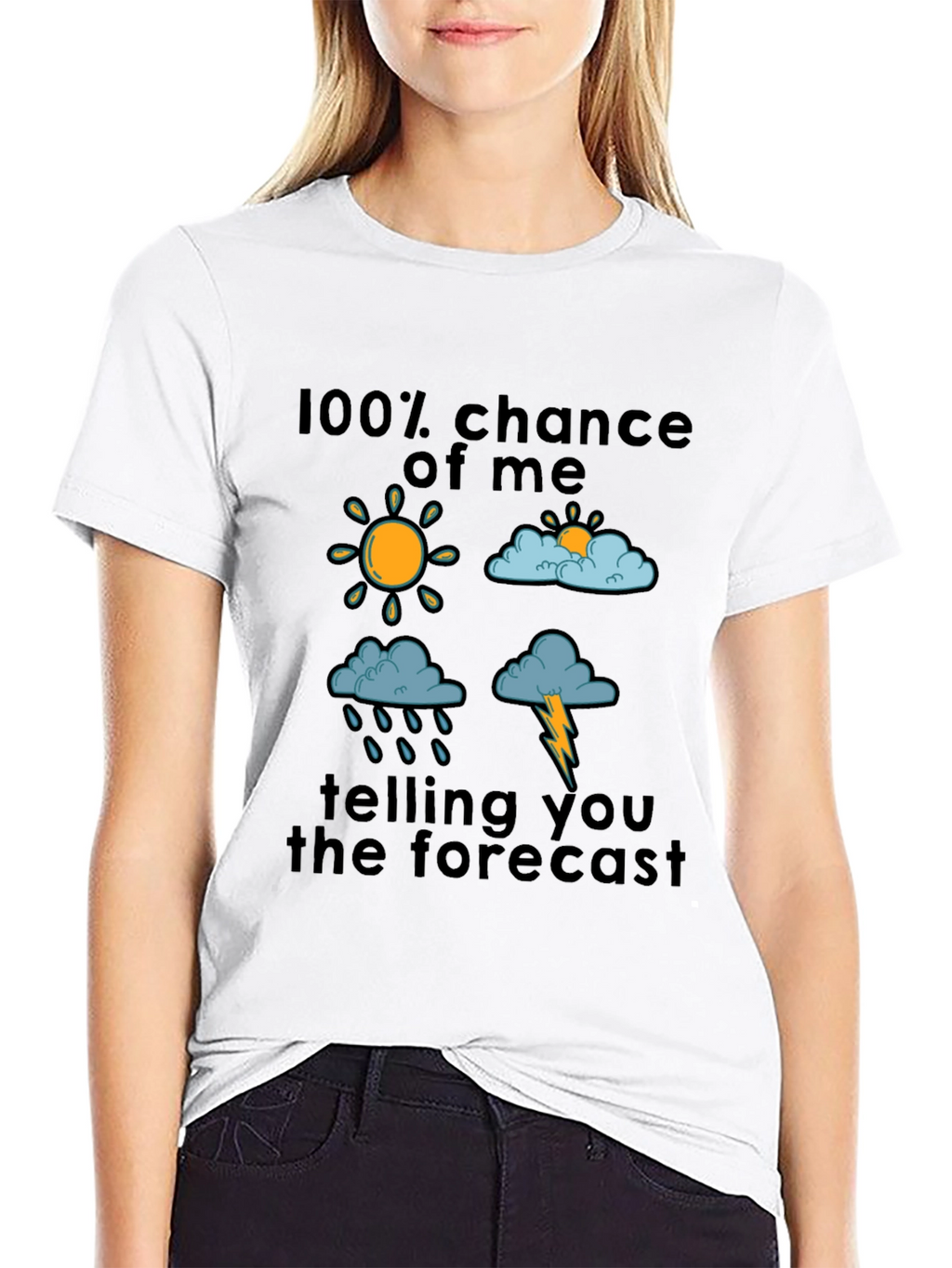 Funny Weather Forecast Graphic T-Shirt