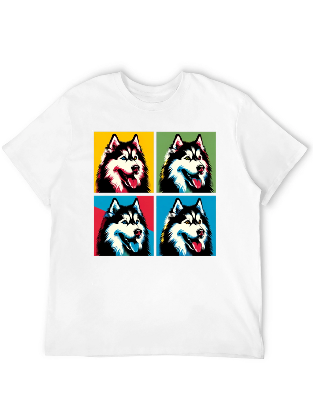 Husky Pop Art T-Shirt - Trendy Graphic Tee