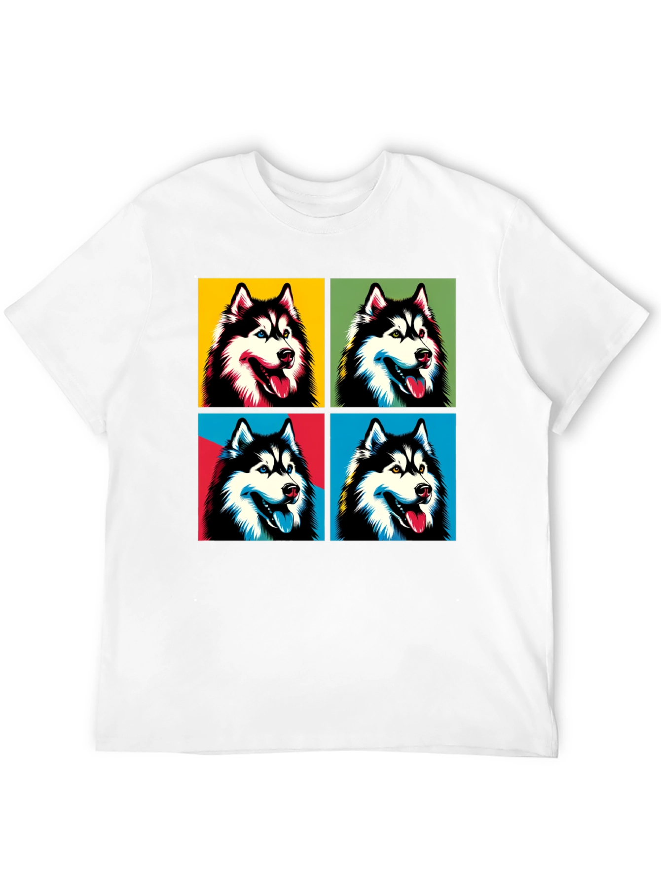 Husky Pop Art T-Shirt - Trendy Graphic Tee