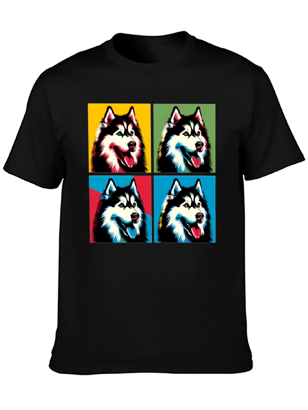Husky Pop Art T-Shirt - Trendy Graphic Tee