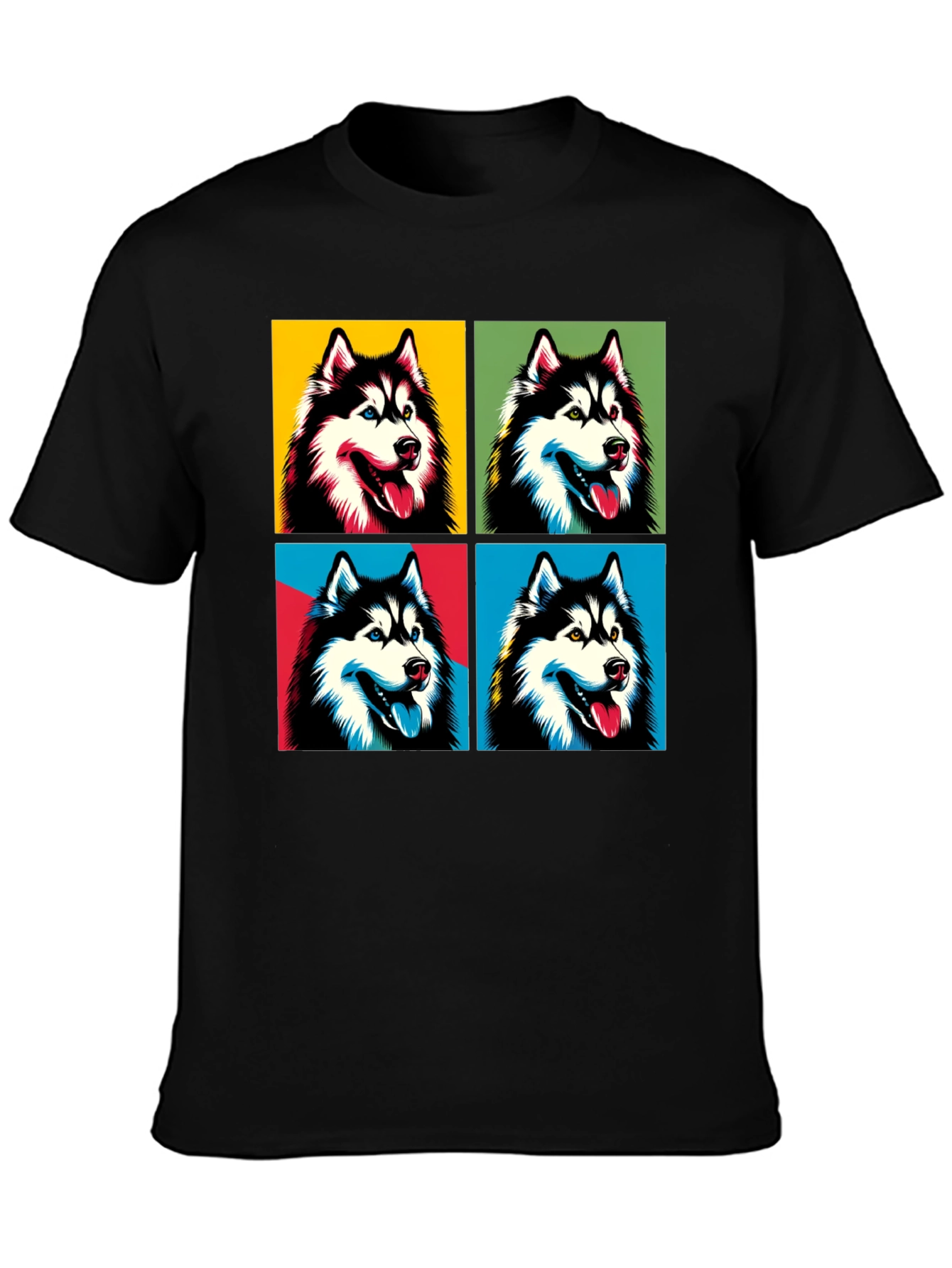 Husky Pop Art T-Shirt - Trendy Graphic Tee