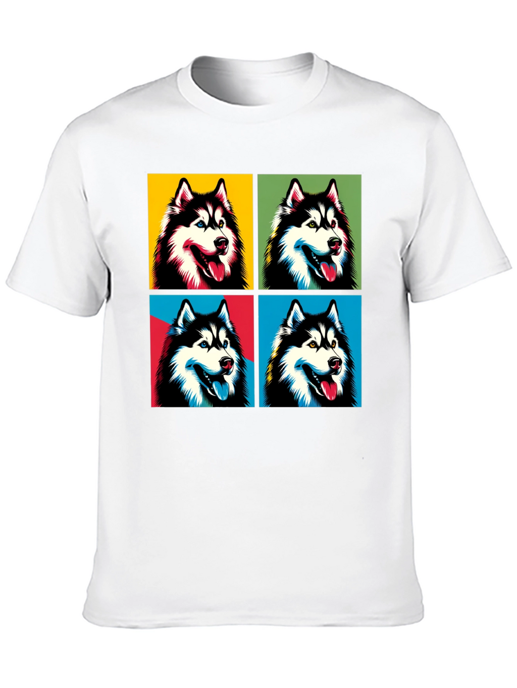 Husky Pop Art T-Shirt - Trendy Graphic Tee