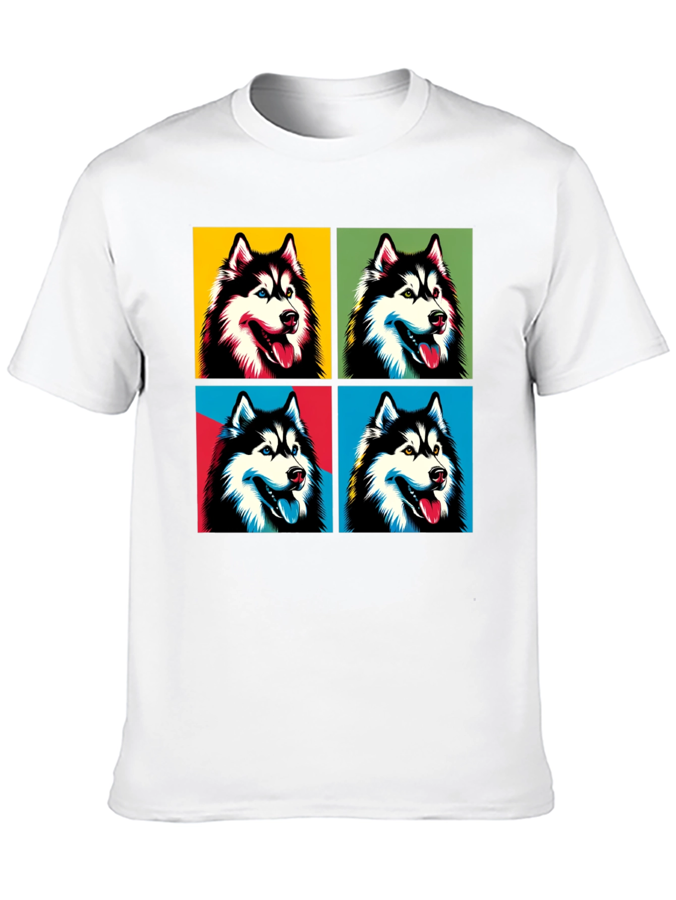 Husky Pop Art T-Shirt - Trendy Graphic Tee