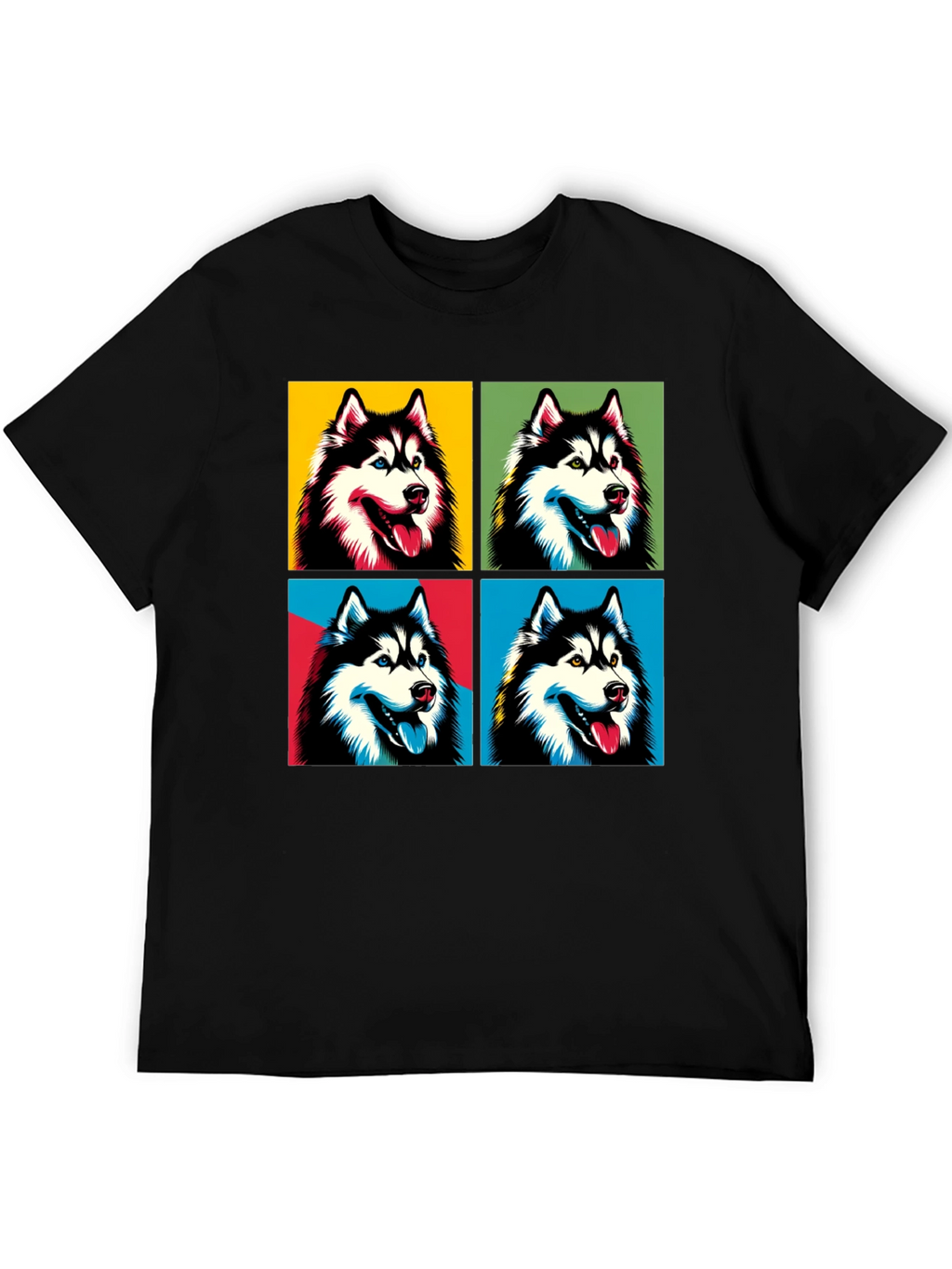 Husky Pop Art T-Shirt - Trendy Graphic Tee