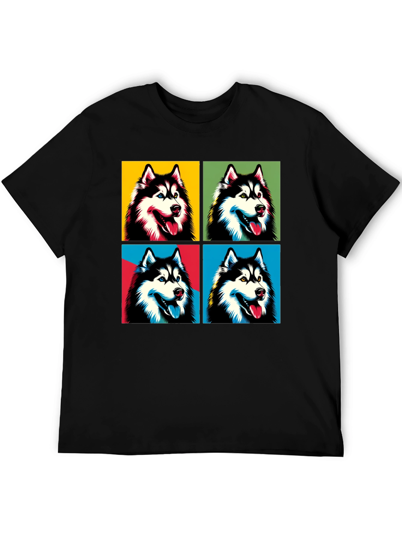 Husky Pop Art T-Shirt - Trendy Graphic Tee