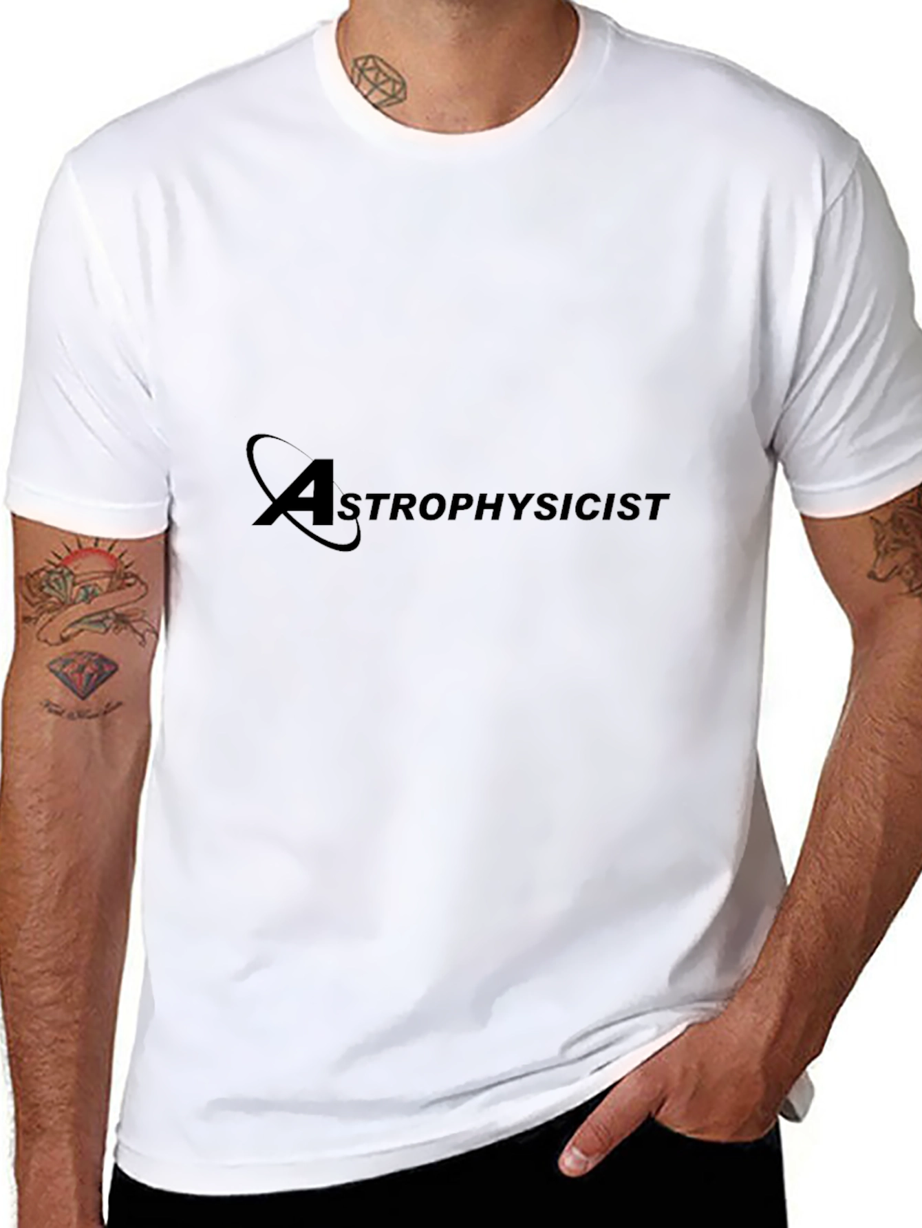 Astrophysicist Black Graphic T-Shirt - Science Apparel