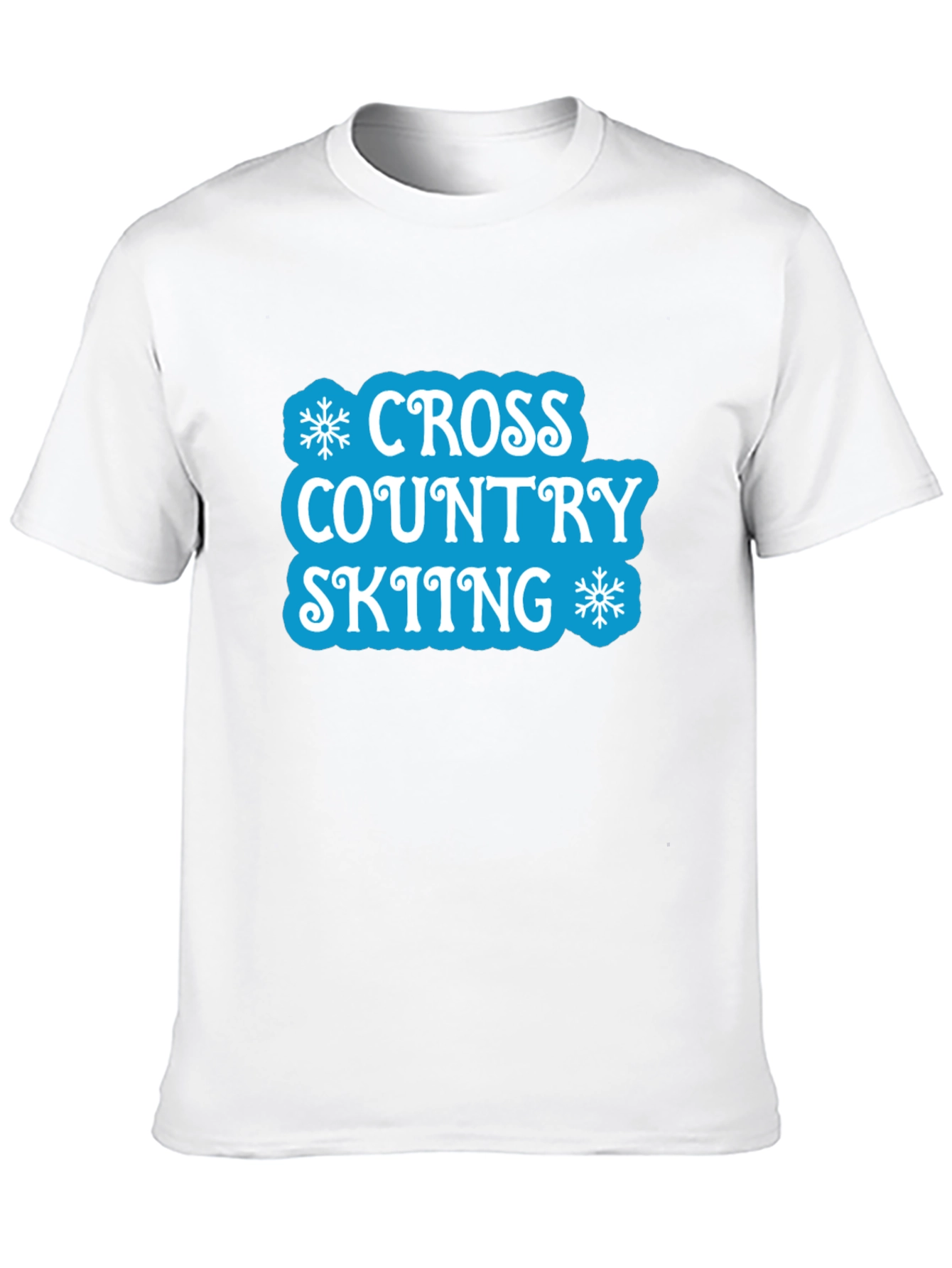 Cross Country Skiing Black T-Shirt