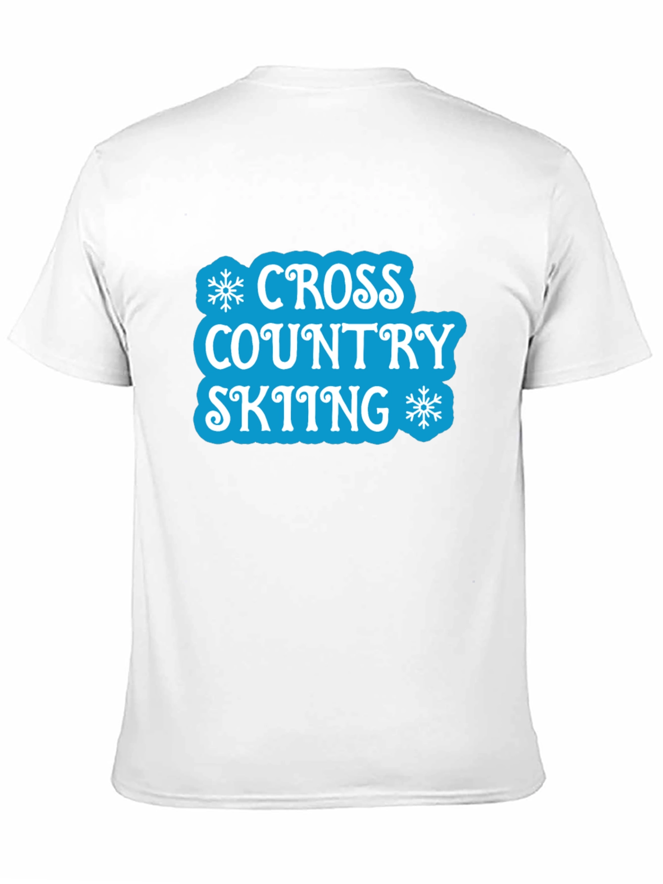 Cross Country Skiing Black T-Shirt