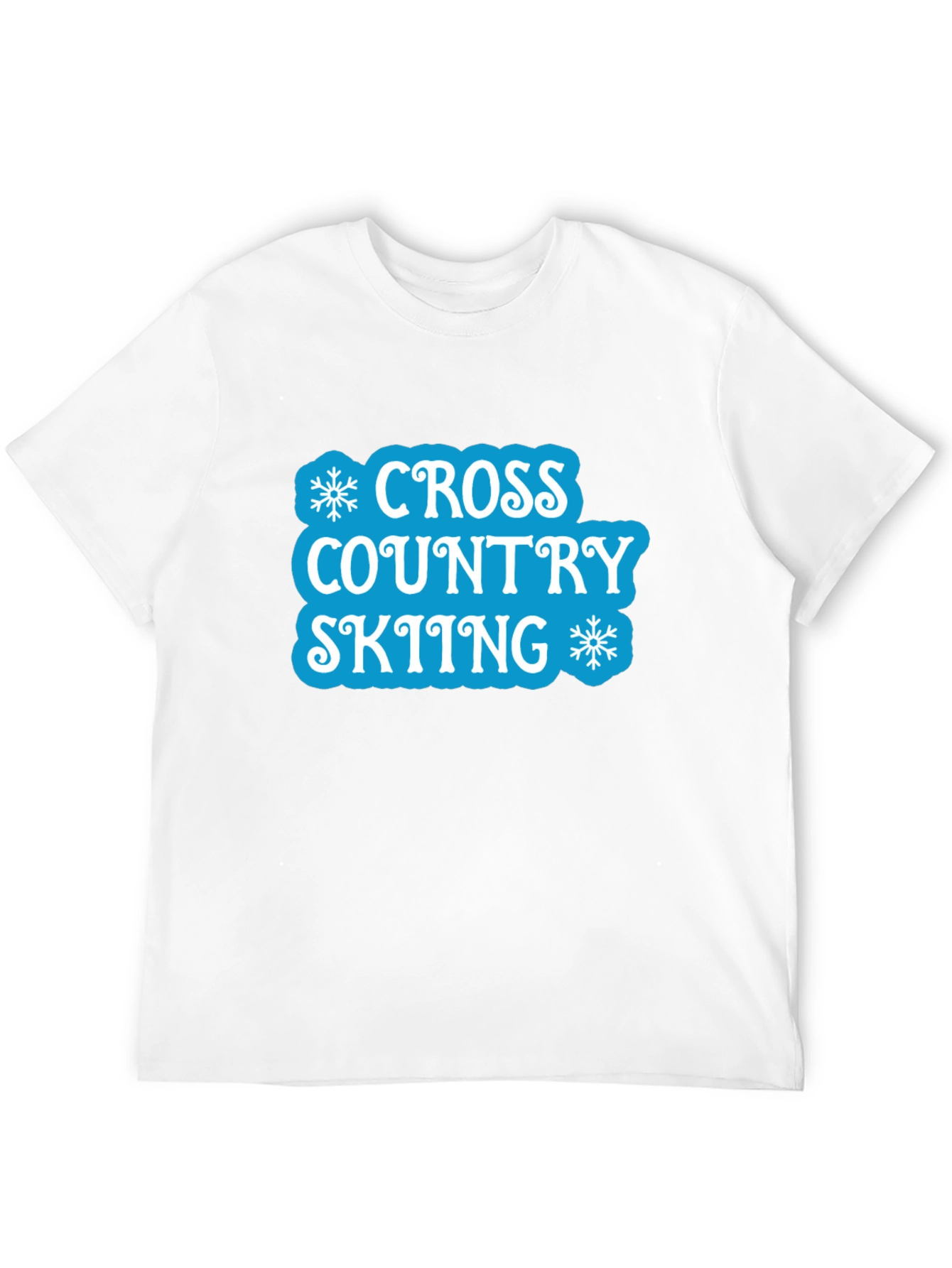 Cross Country Skiing Black T-Shirt