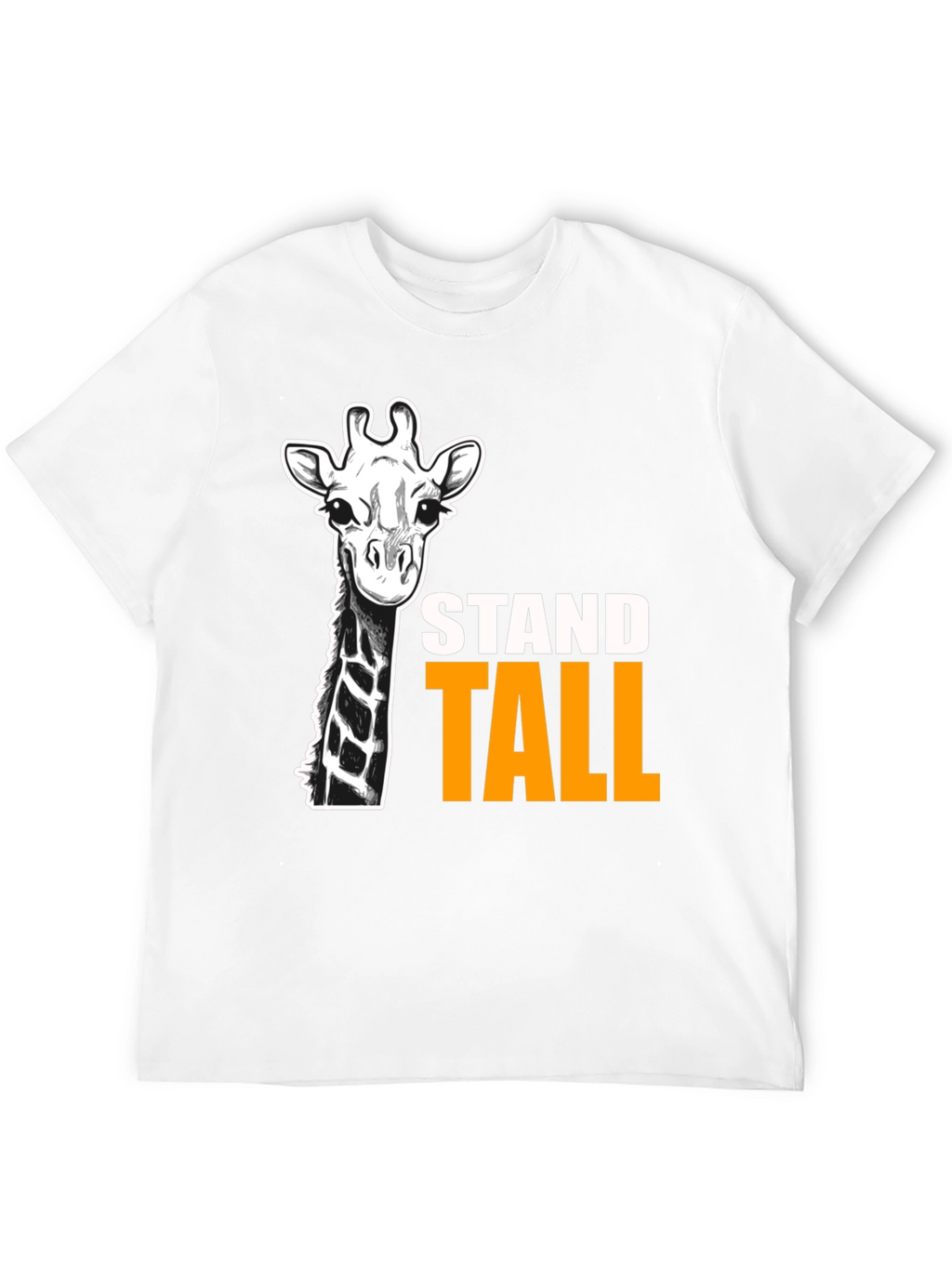 Stand Tall Giraffe Graphic T-Shirt - Black