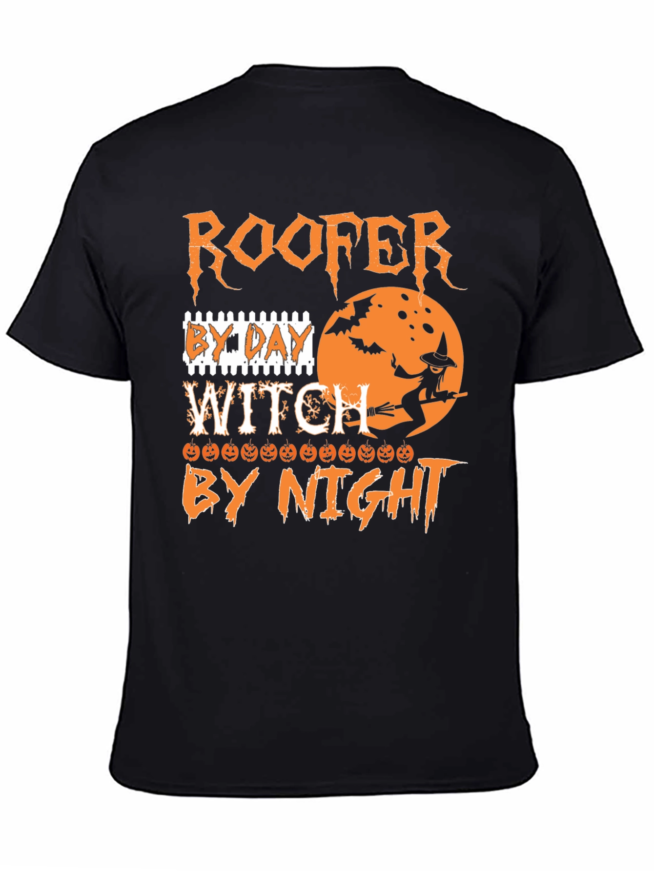 Roofer Witch Halloween T-Shirt