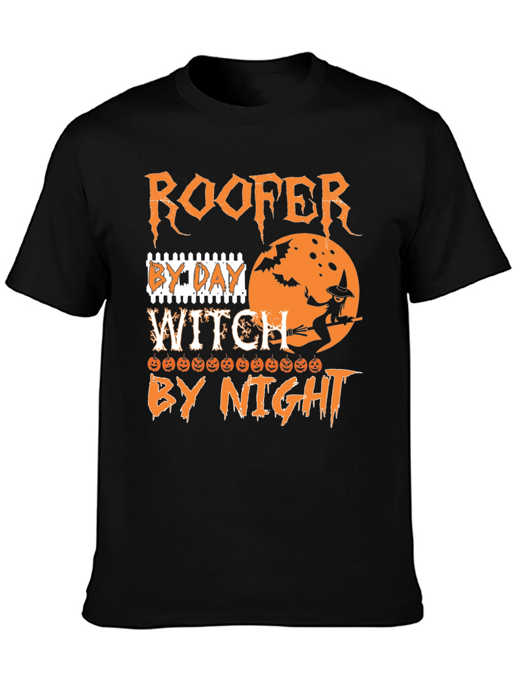 Roofer Witch Halloween T-Shirt