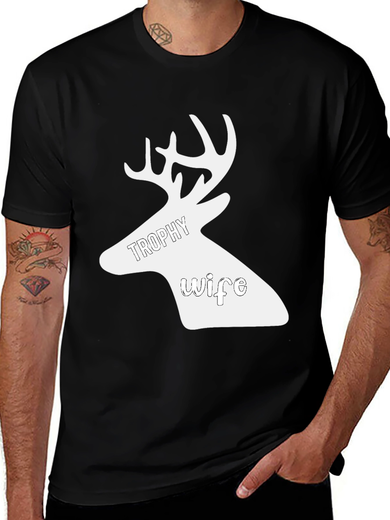 Trophy Wife Deer Graphic Tee - Novelty Hunting Shirt