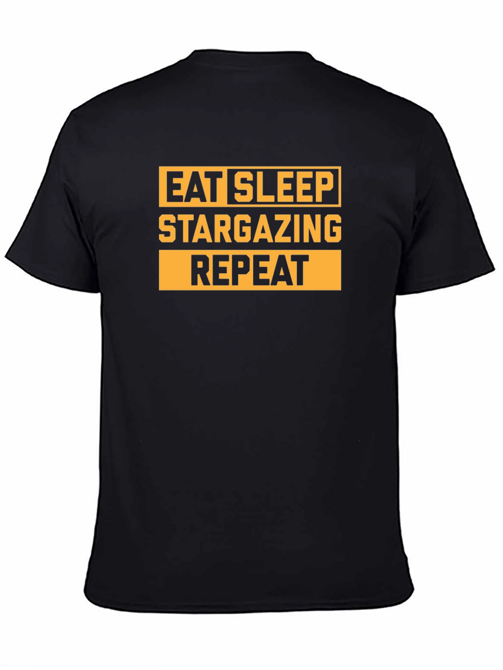 Eat Sleep Stargazing Repeat Black T-Shirt