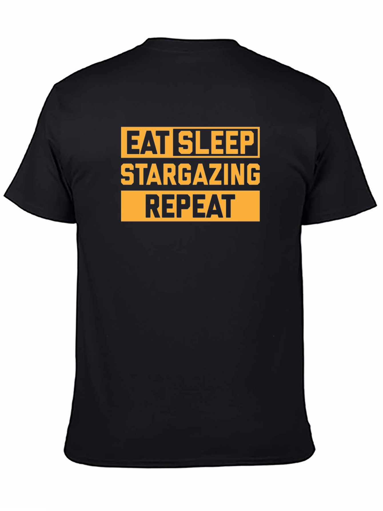 Eat Sleep Stargazing Repeat Black T-Shirt