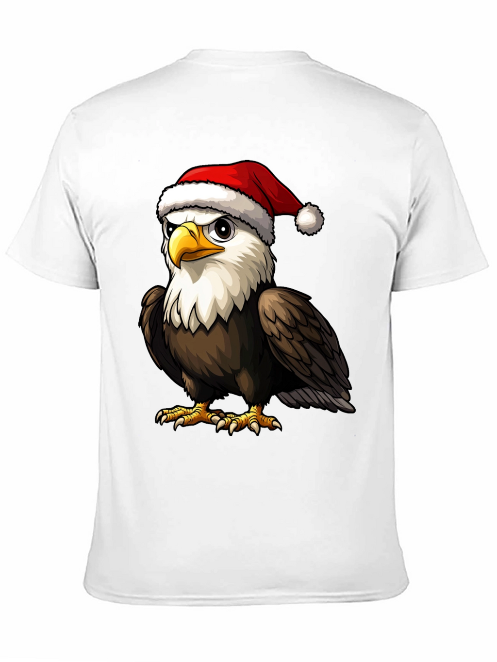 Bald Eagle Santa Hat Graphic Tee